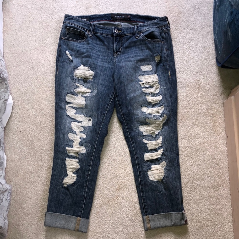 Super ripped premium boyfriend jeans from torrid